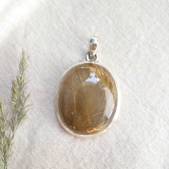Rutilated Quartz Pendant - Aurora
