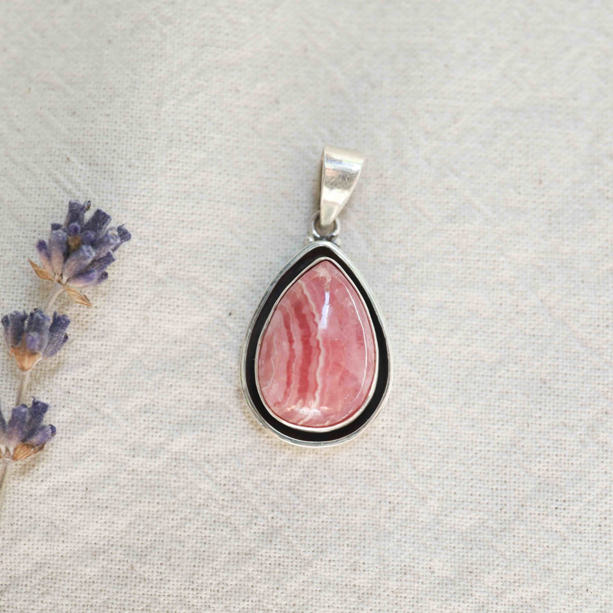 Rhodochrosite Pendant - Goutte