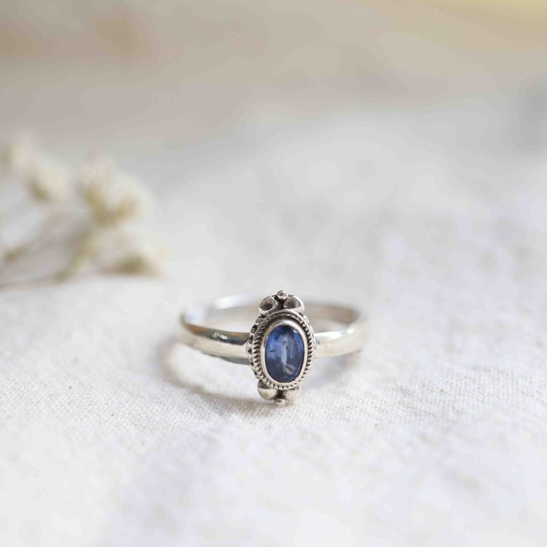 Blue Kyanite Ring - Coquille