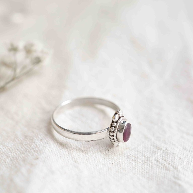 Bague Rubis - Coquille