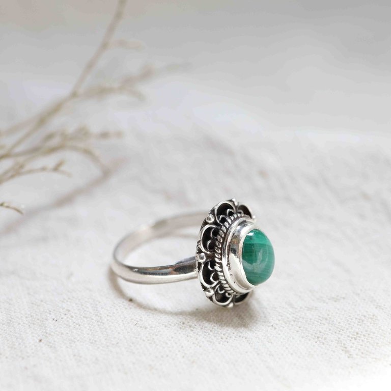 Malachite Ring - Fleur