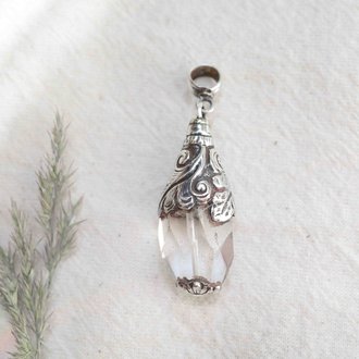 Pendentif Quartz Clair - Pétunia