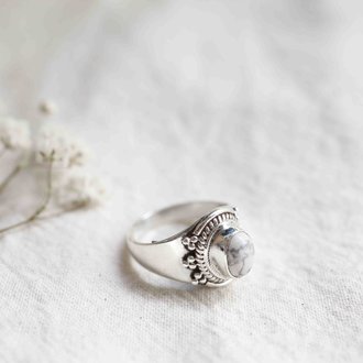 Bague Howlite - Solaire Bague Howlite - Solaire