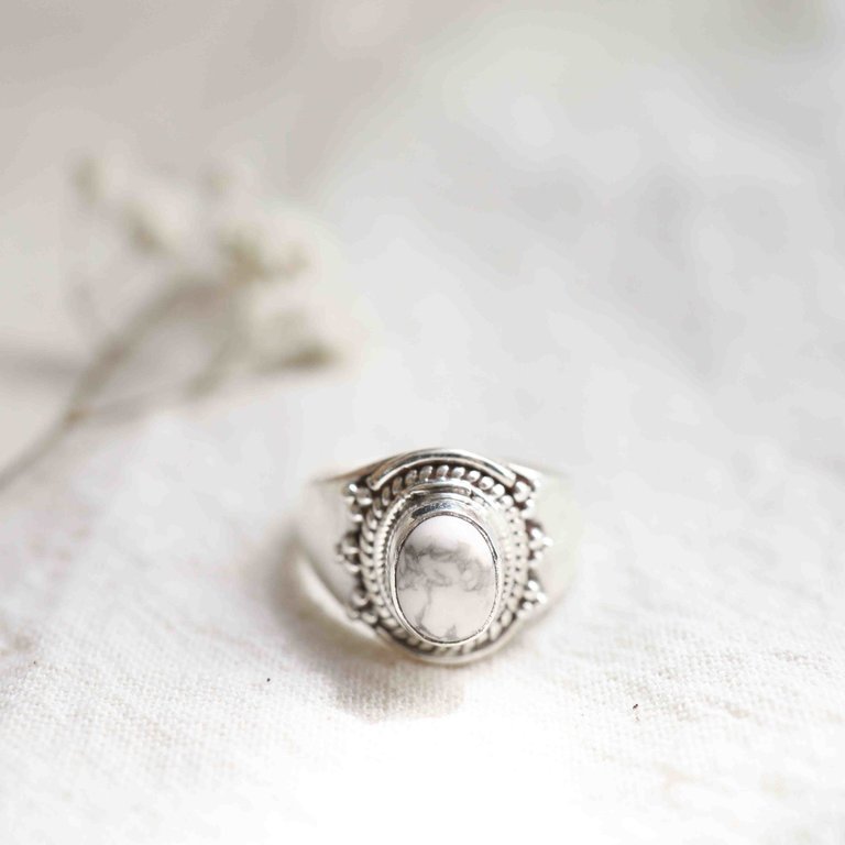 Bague Howlite - Solaire