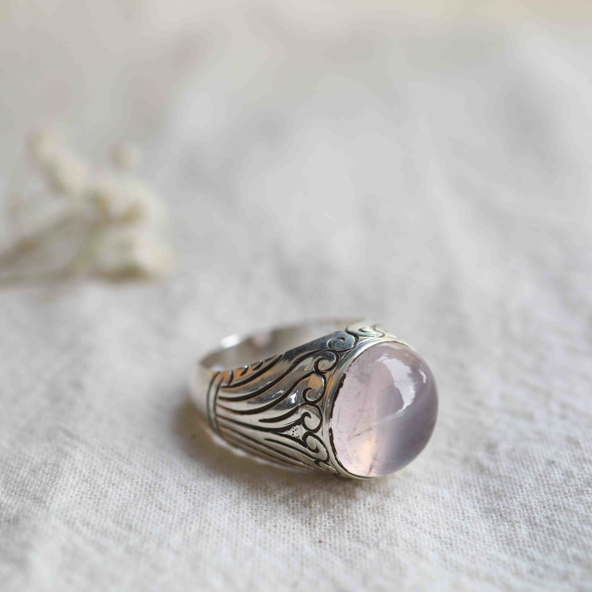 Rose Quartz Ring - Vayu