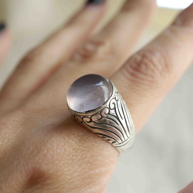 Bague Quartz rose - Vayu