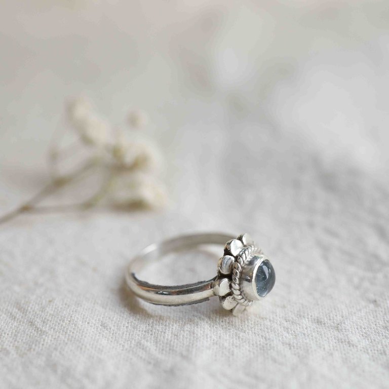 Bague Aigue-Marine - Marguerite