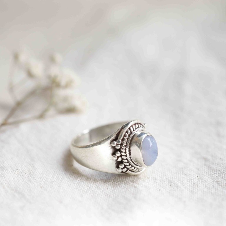 Blue Lace Agate Ring - Solaire