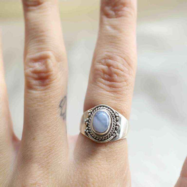 Bague Agate dentelle - Solaire