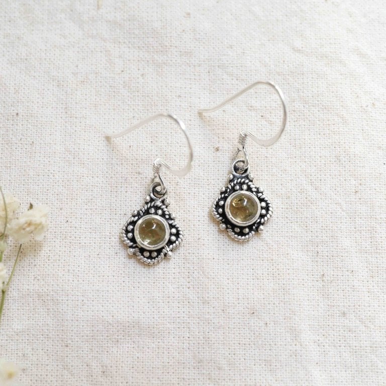 Boucles d'oreilles Citrine - Mimosa