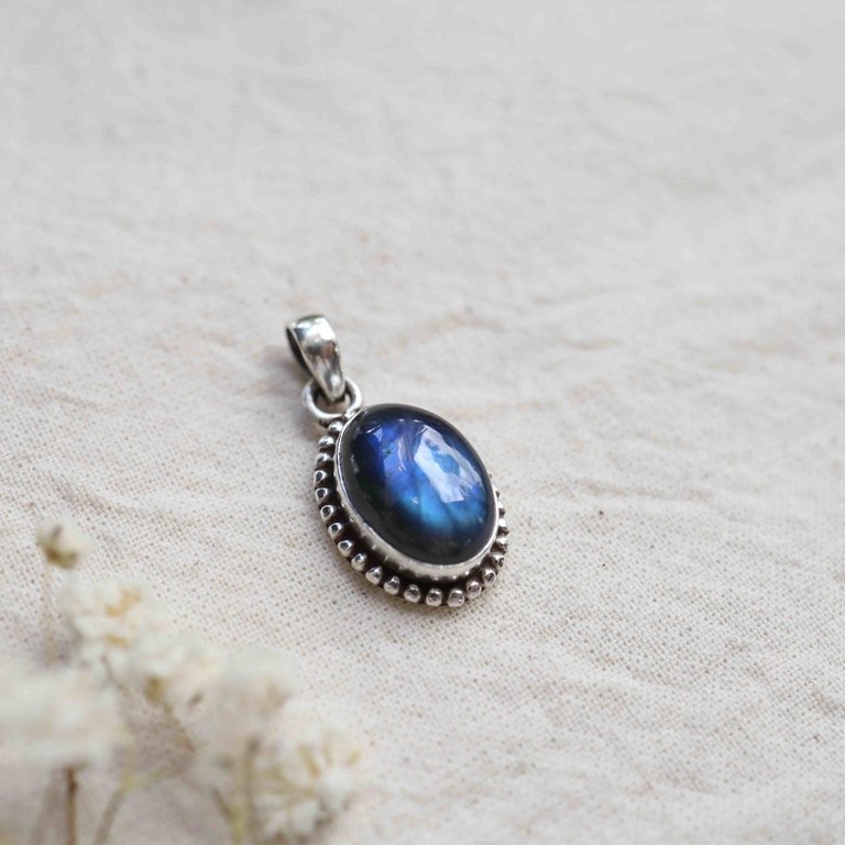 Pendentif Labradorite - Dahlia