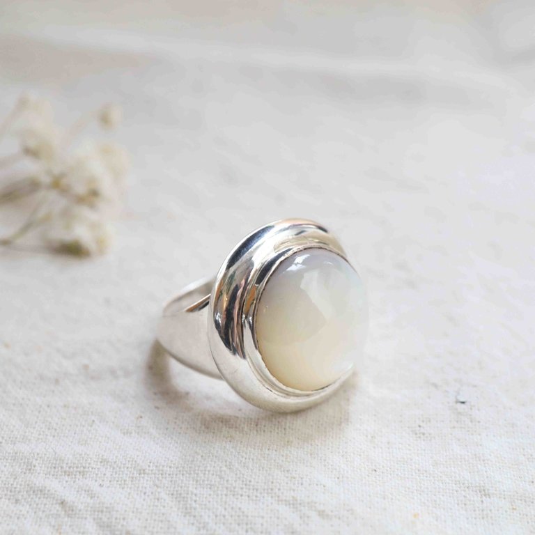 Bague Nacre de perle - Saturne