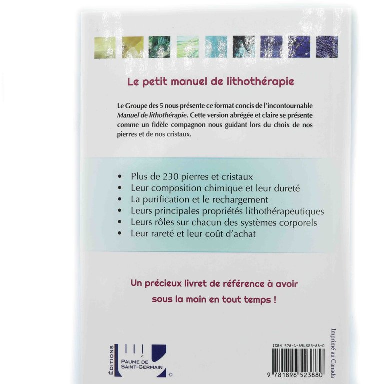Le petit manuel de lithotherapie