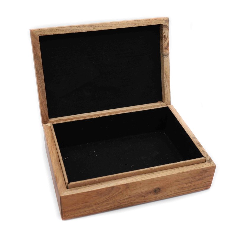 Wood box - Healing hands Amethyst