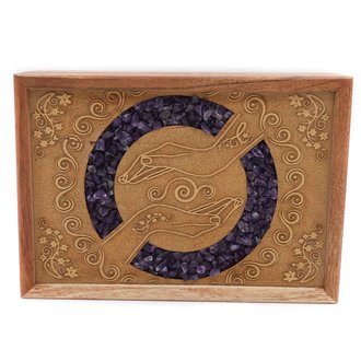 Wood box - Healing hands Amethyst Wood box - Healing hands Amethyst
