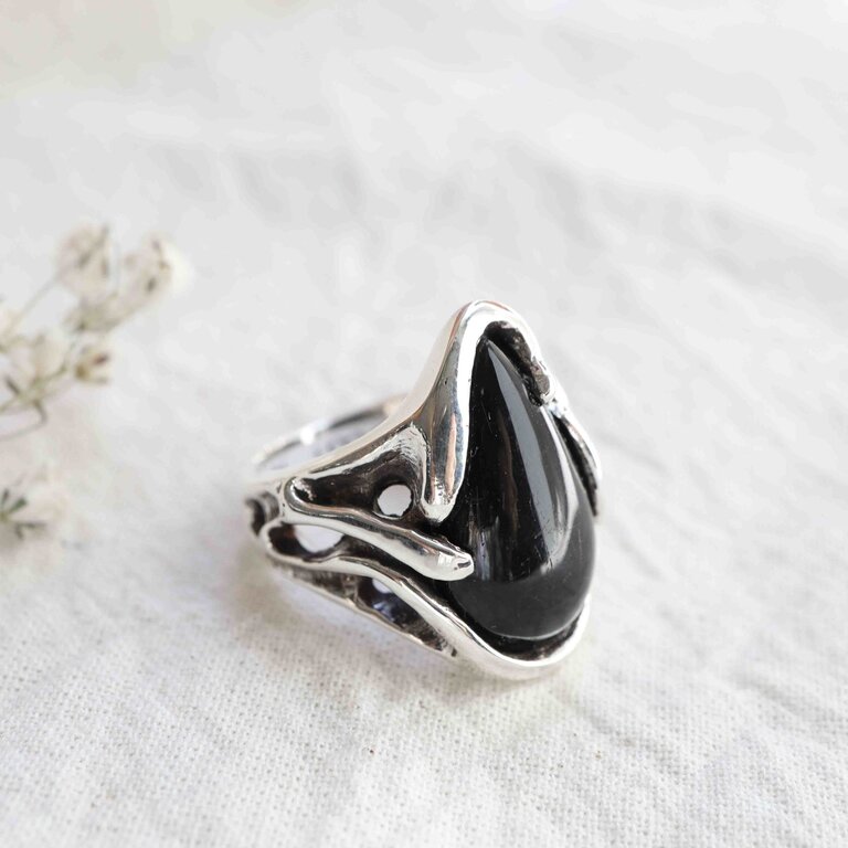 Obsidian Ring - Goutte