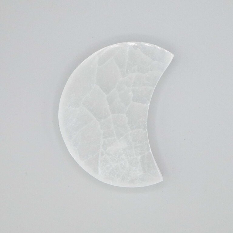 Selenite - half moon plate 10 cm