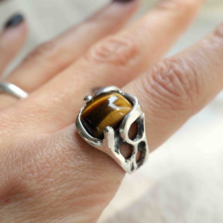 Tiger Eye Ring - Courage