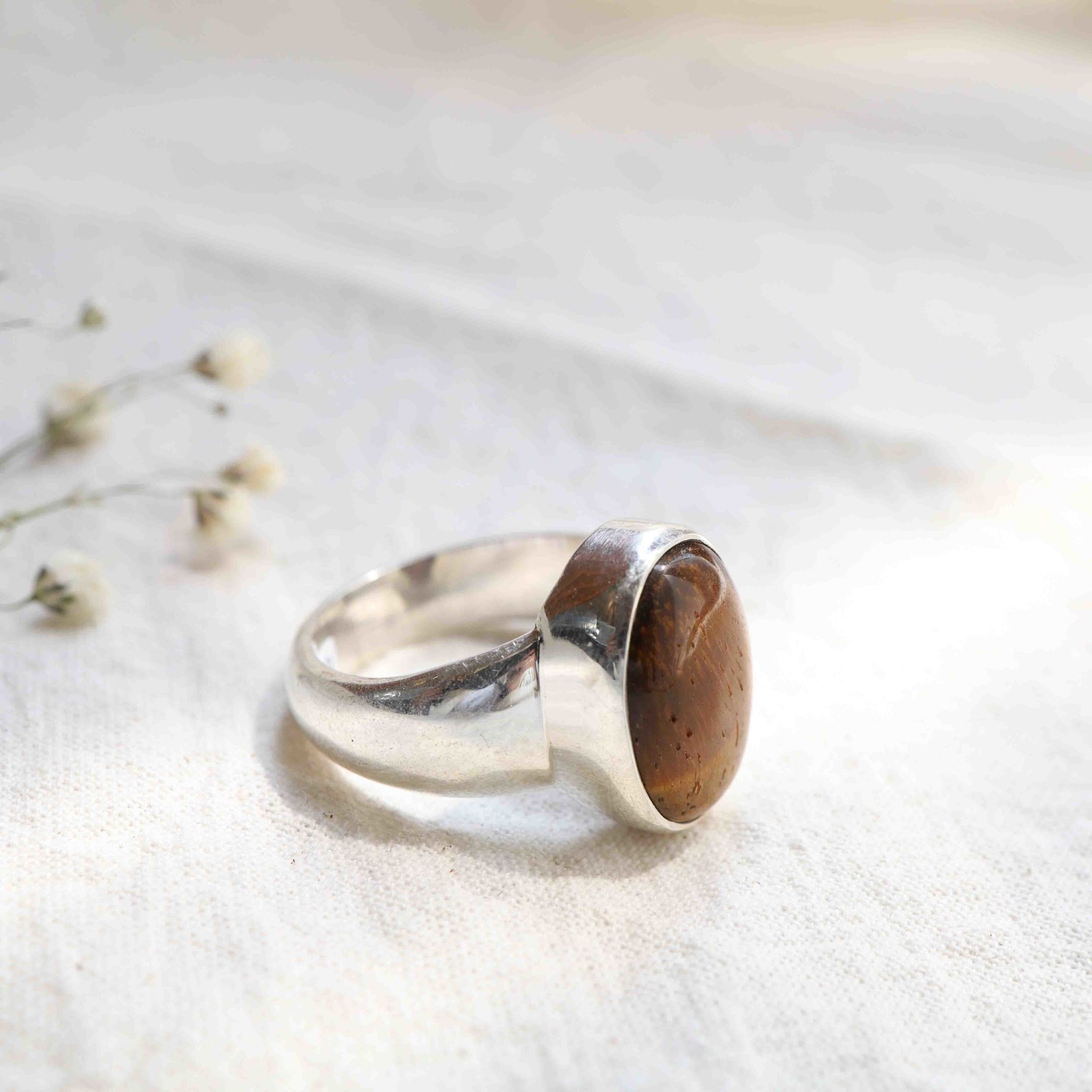 Tiger Eye Ring - Simple