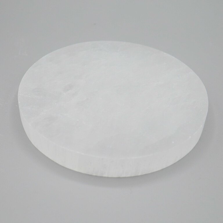 Selenite - round plate 12cm
