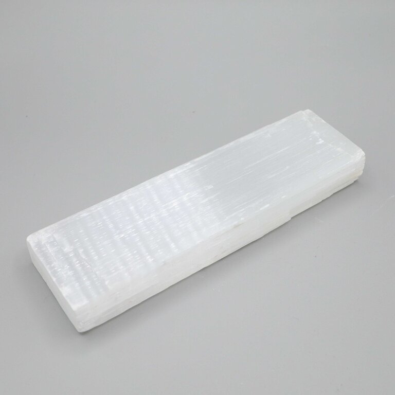 Selenite rough - plate 20cm