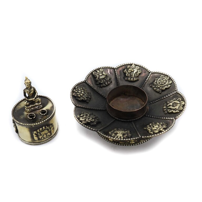 Copper incense holder - Lotus