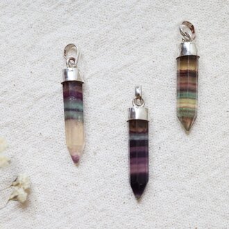 Pendentif Fluorite - Mini pointe Pendentif Fluorite - Mini pointe