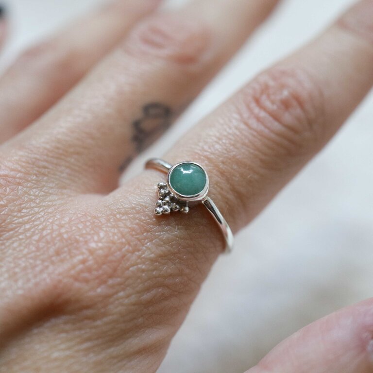 Bague Aventurine verte - Daisy