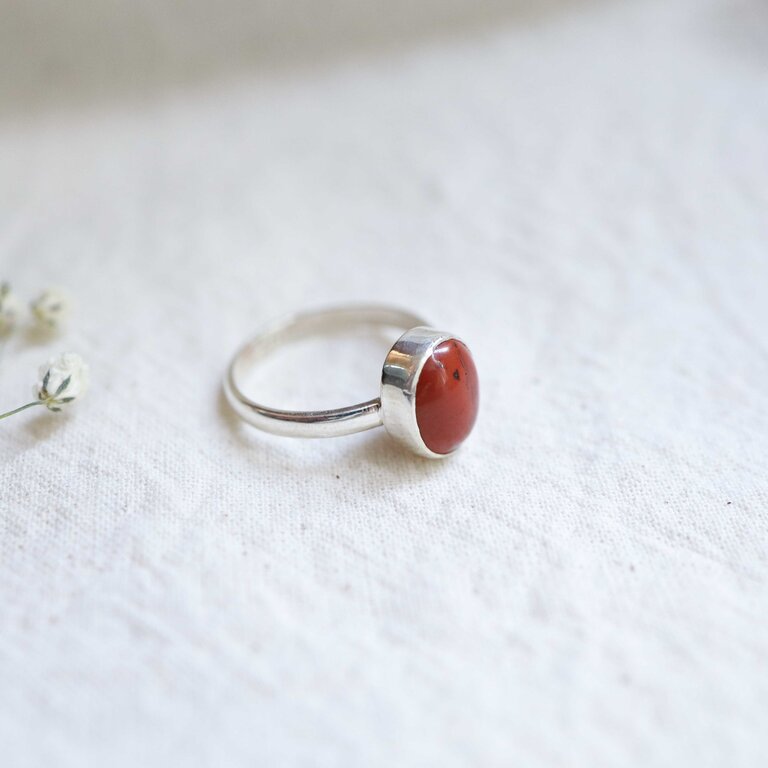 Red Jasper Ring - Simple