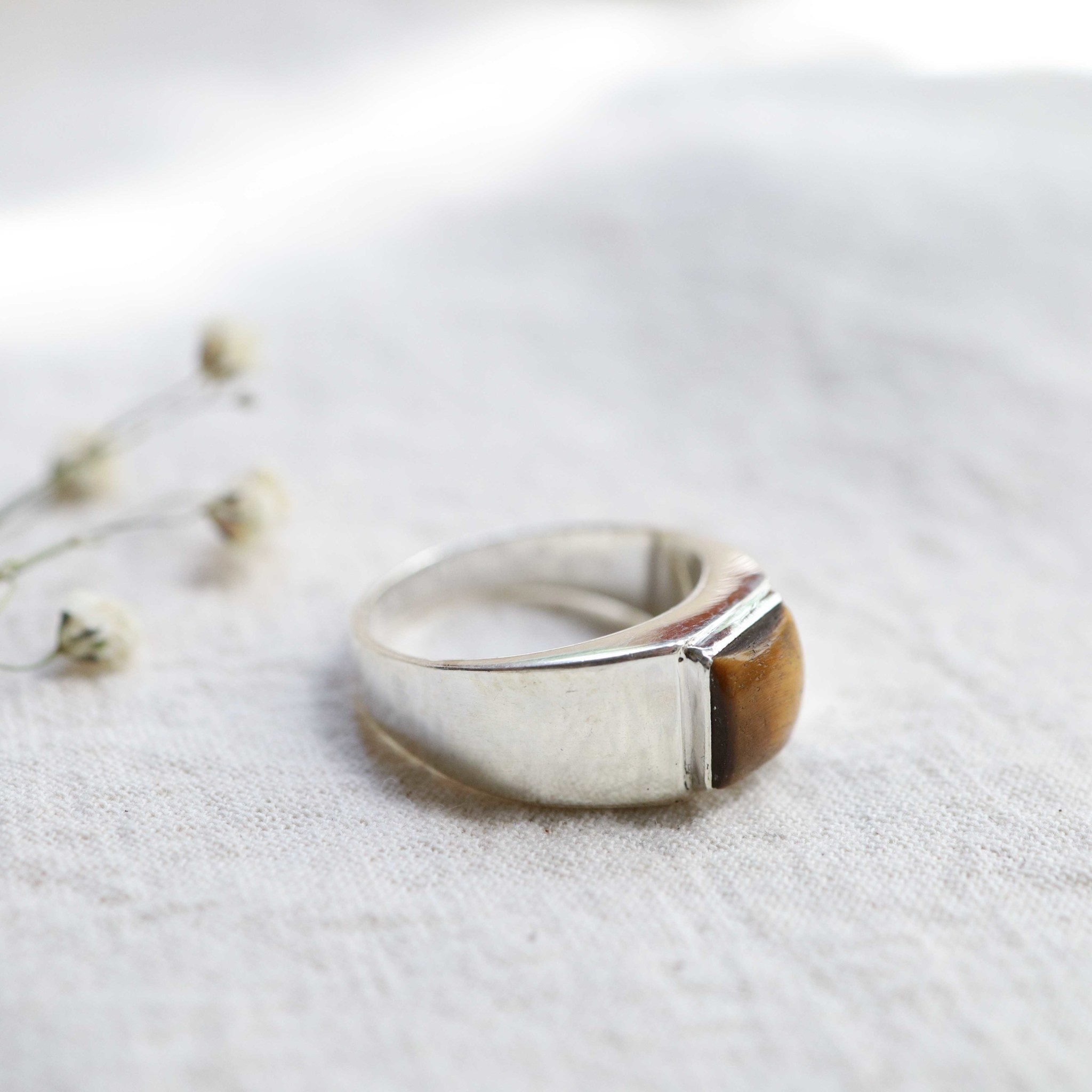 Tiger Eye Ring - Sorbet