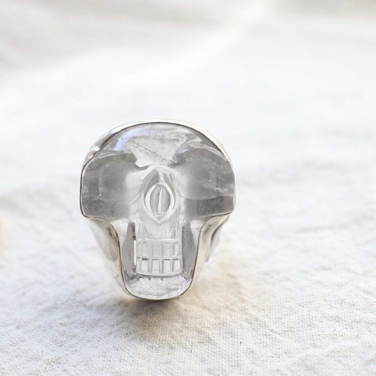 Clear Quartz Ring - Crâne