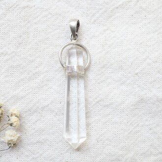 Pendentif Quartz Clair - Double pointe Pendentif Quartz Clair - Double pointe