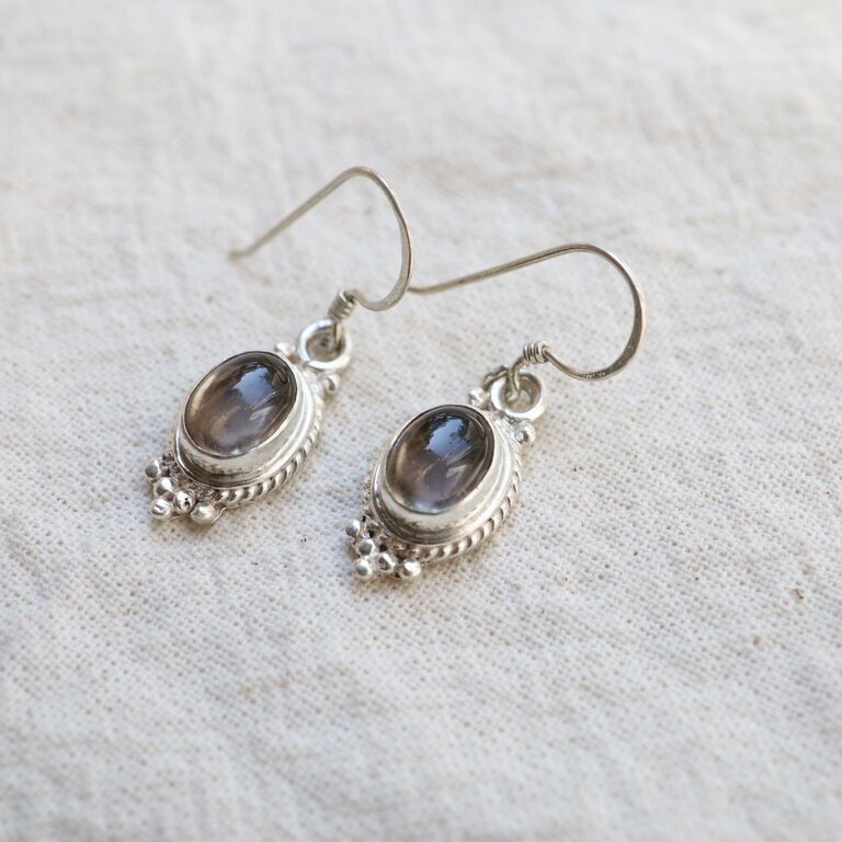 Smoky Quartz Earrings - Coquille