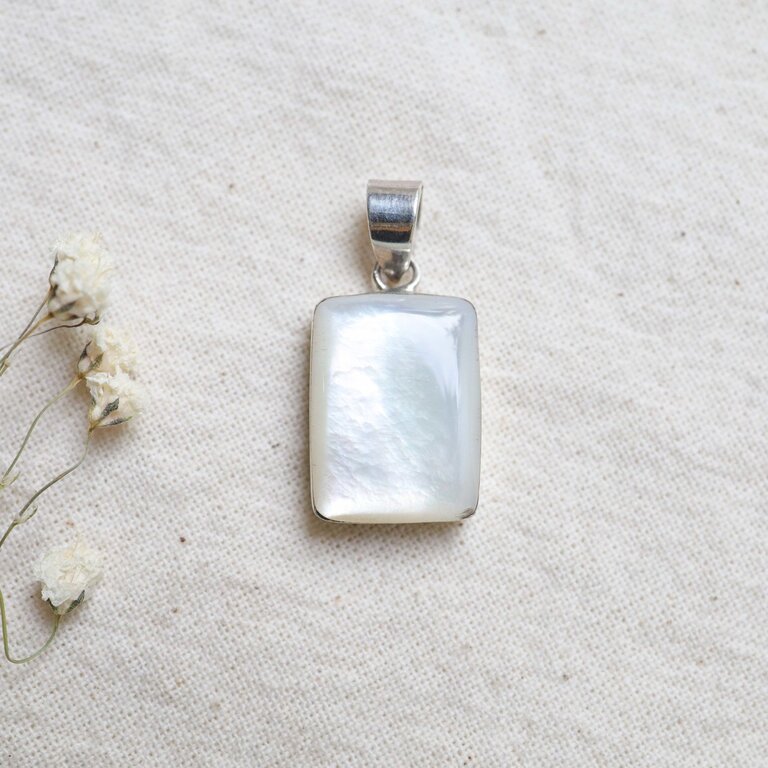 Pendentif Nacre de perle - Rectangle