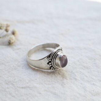Bague Quartz rose - Solaire Bague Quartz rose - Solaire