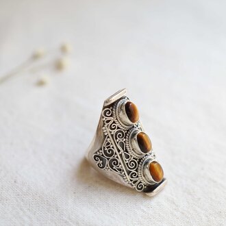 Bague Oeil de tigre - Trio Bague Oeil de tigre - Trio