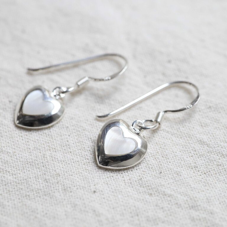 Boucles d'oreilles Nacre de perle - Coeur