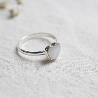 Nacre ring - Coeur