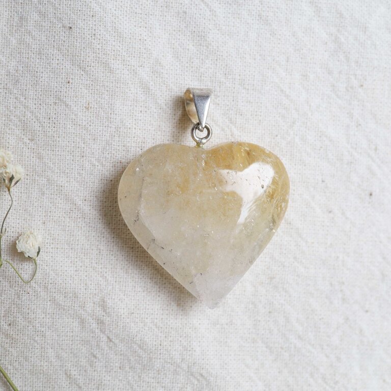 Pendentif Citrine - Coeur