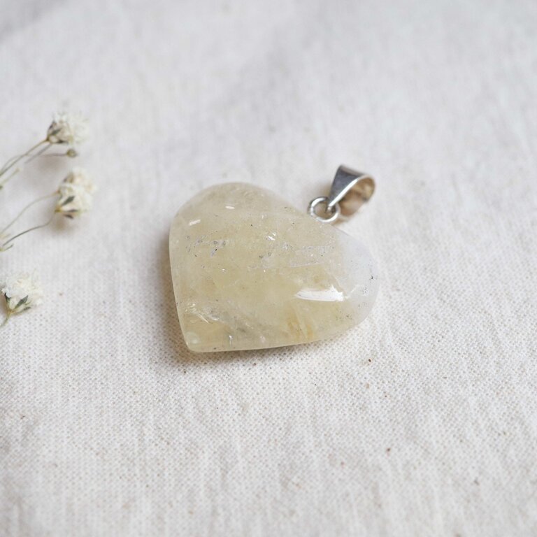 Pendentif Citrine - Coeur