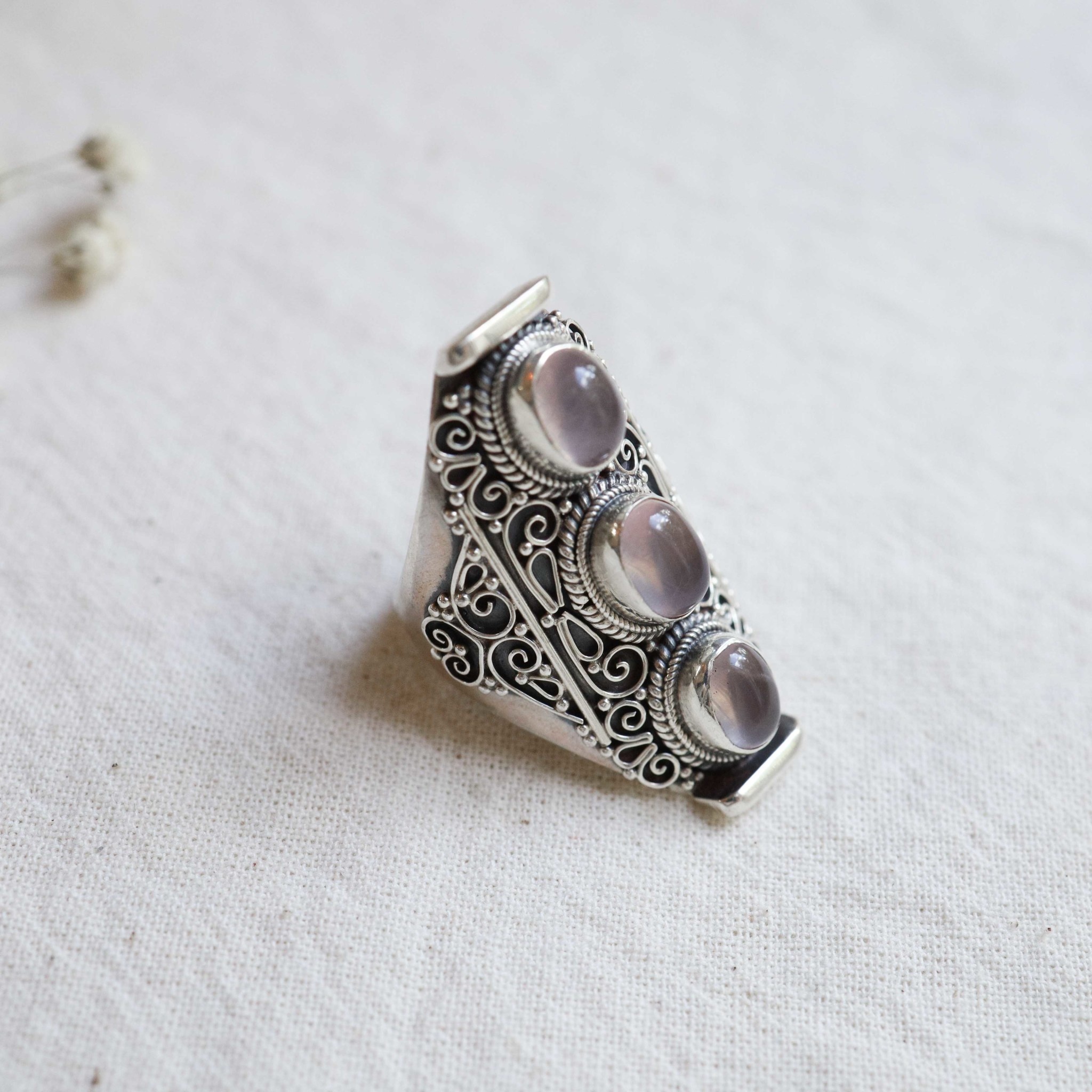 Rose Quartz Ring - Trio