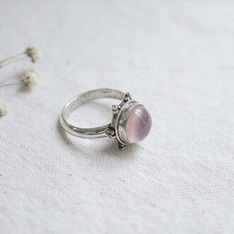 Bague Quartz rose - Soleil Bague Quartz rose - Soleil
