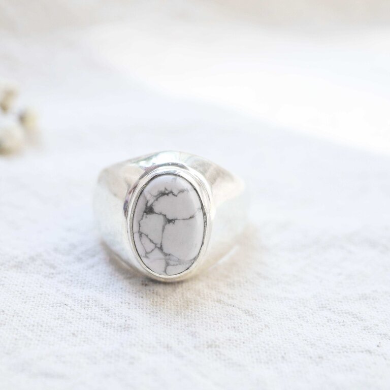 Bague Howlite - Myrtille