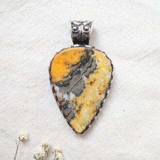 Bumblebee Jasper Pendant - Courage Bumblebee Jasper Pendant - Courage