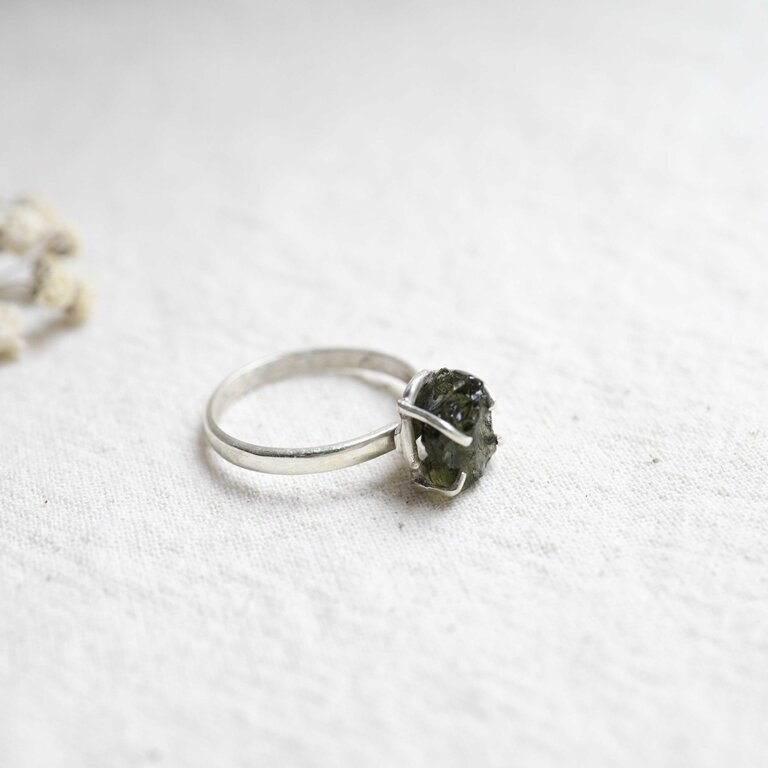 Moldavite Ring - Brut