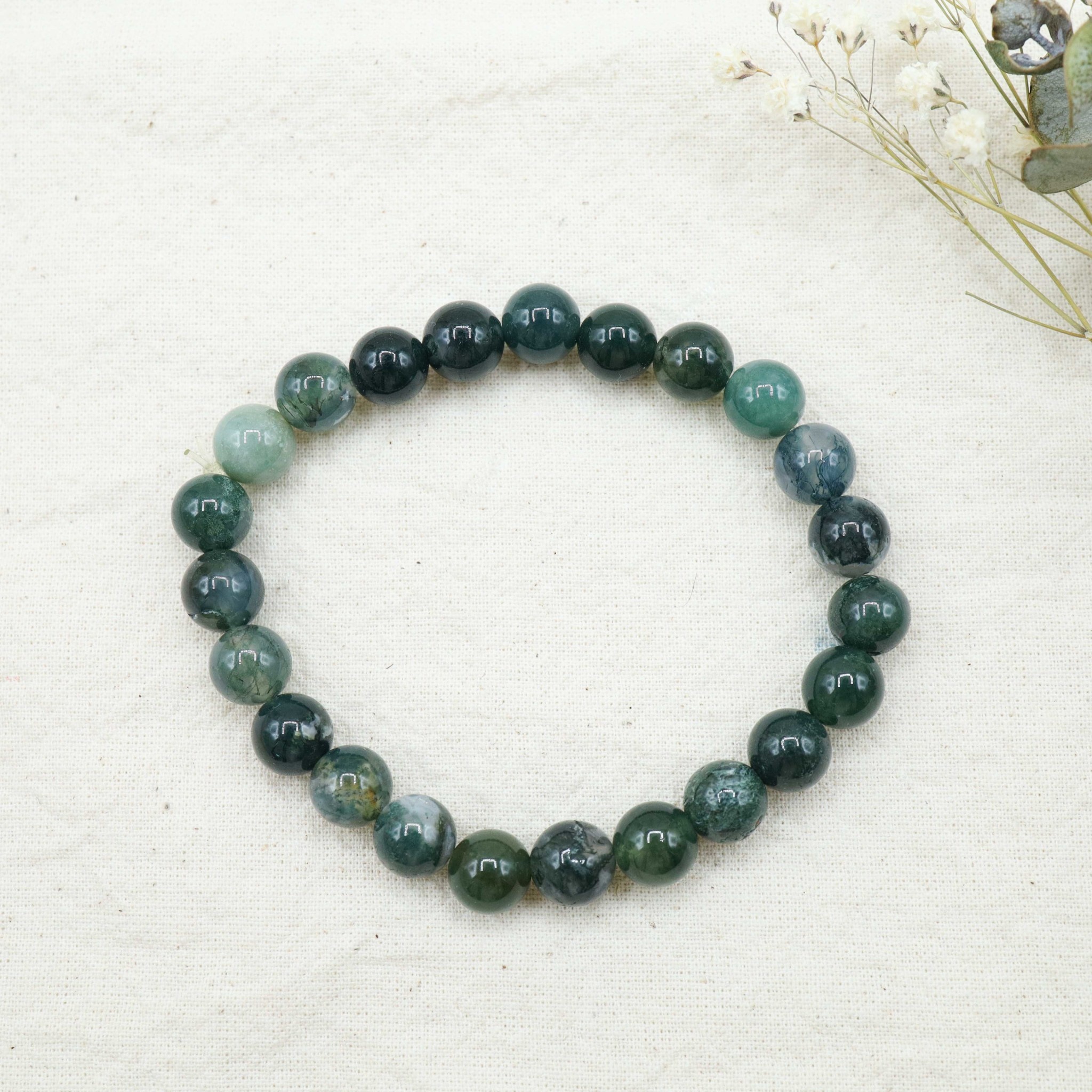 Moss agate bracelet