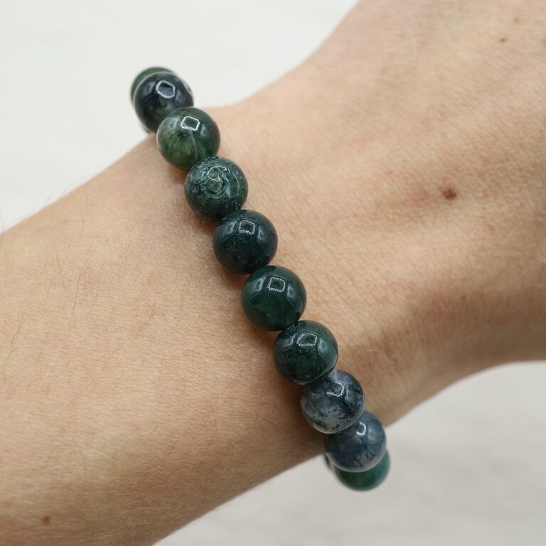 Moss Agate Bracelet - Beads