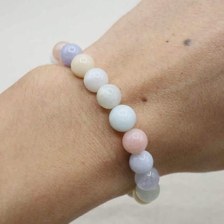 Bracelet Béryls mix - Billes 8-8.5mm