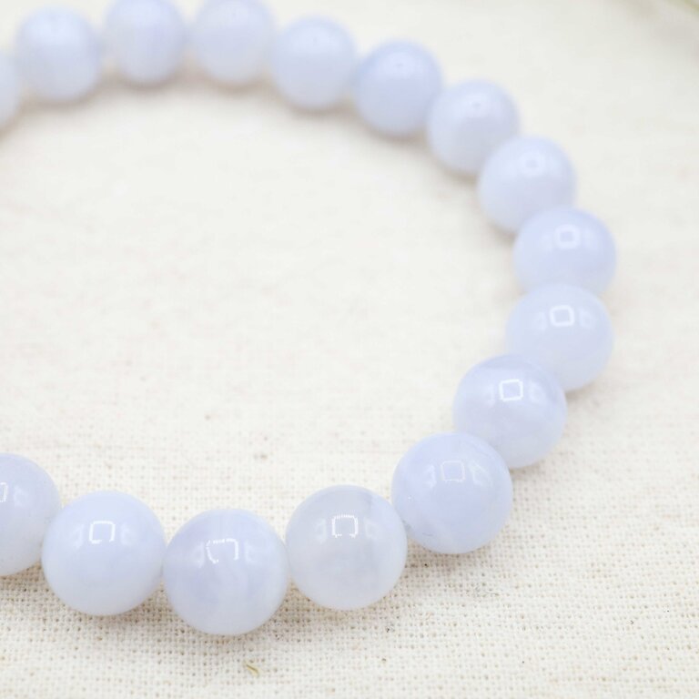 Agate blue lace bracelet - Beads