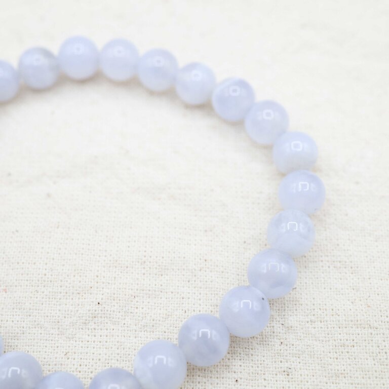 Agate blue lace bracelet - Beads